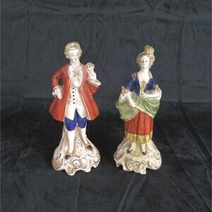 Goebel Man And Woman Porcelain Figurines Rococo Style Couple Made In Germany